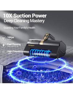 Aspiradora de Cama Solayce 500W con Luz UV-C y Filtro HEPA 2