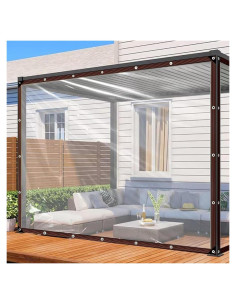 Lona Transparente Impermeable ADRUEKMV 1.22x1.83m con Ojetes