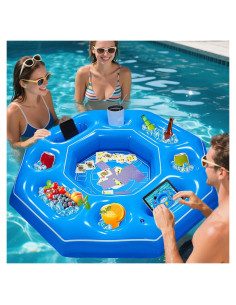 Mesa de Juego Inflable Octagonal Lanathel con Cartas Impermeables