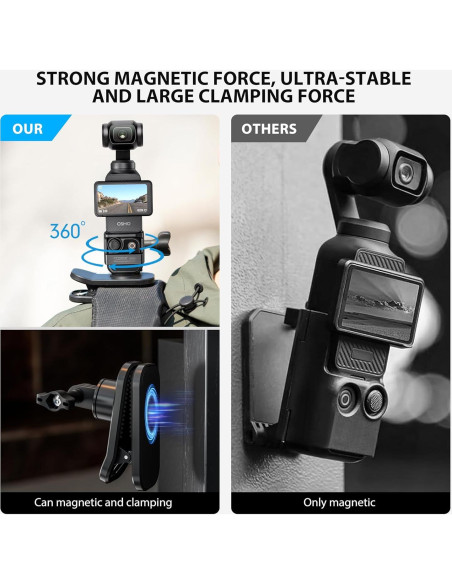 Soporte Clip de Mochila STARTRC para DJI Pocket 3 - Rotación 360