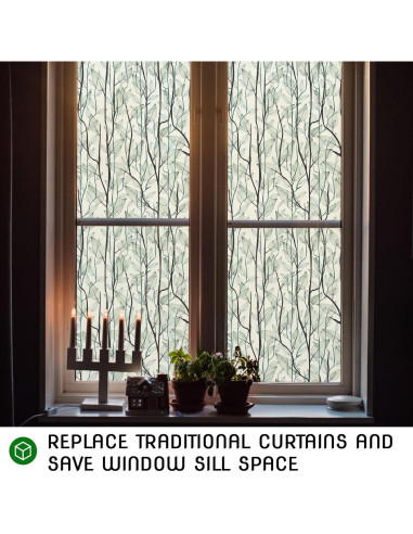 Película de Ventana DKTIE Privacidad 0.89m Verde Oscuro