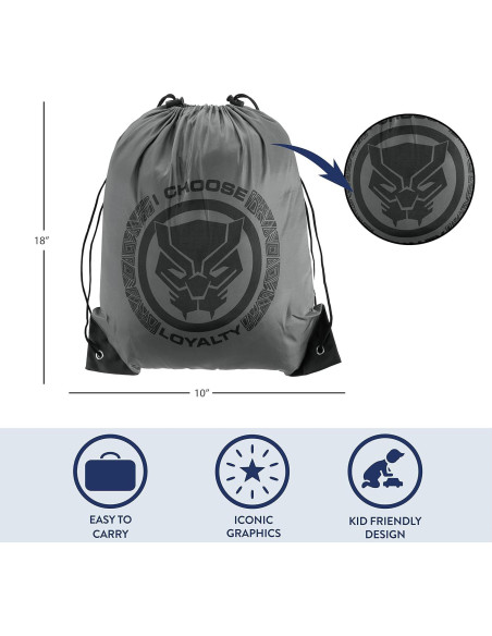 Saco de Dormir Infantil Idea Nuova Black Panther 2 Piezas Saco de Dormir Infantil Idea Nuova Black Panther 2 Piezas