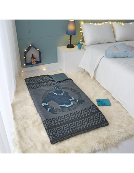 Saco de Dormir Infantil Idea Nuova Black Panther 2 Piezas Saco de Dormir Infantil Idea Nuova Black Panther 2 Piezas