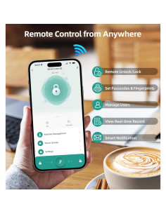 Cerradura Inteligente WiFi HEANTLE A2-BBFHST-HNT con Huella Dactilar 2