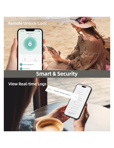 Cerradura Inteligente WiFi HEANTLE A2-BBFHST-HNT con Huella Dactilar