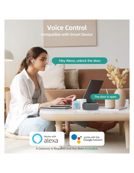 Cerradura Inteligente WiFi HEANTLE A2-BBFHST-HNT con Huella Dactilar