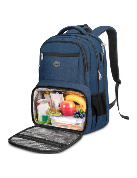 Mochila MATEIN 17" para Laptop y Almuerzo Aislado Azul