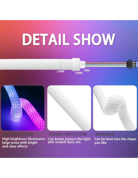 Cinta de Neón LED RGB 1M Xnbada D13 50 LEDs/m IP67