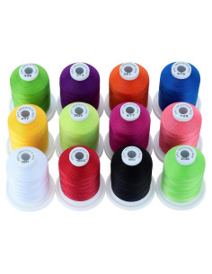 Hilos de Algodón 100% Mercerizado New brothread 600m 12 Colores