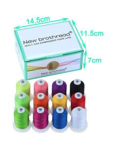 Hilos de Algodón 100% Mercerizado New brothread 600m 12 Colores 2