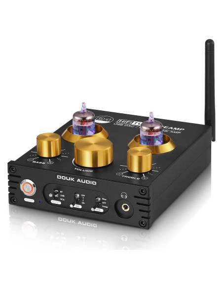 Douk Audio P1 Previo de Válvula Bluetooth Hi-Fi con DAC USB