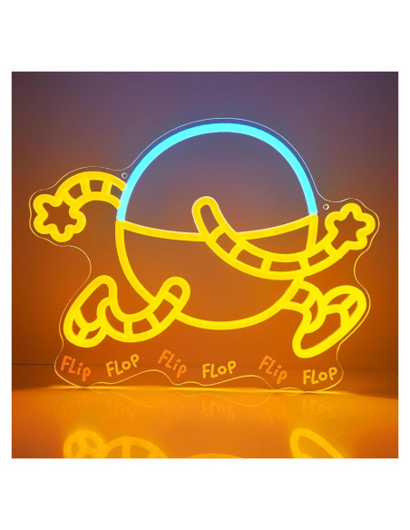 Luz de neón LED Dog Man 80-HD - Decoración de pared 35.6x28.4 cm