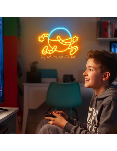 Luz de neón LED Dog Man 80-HD - Decoración de pared 35.6x28.4 cm