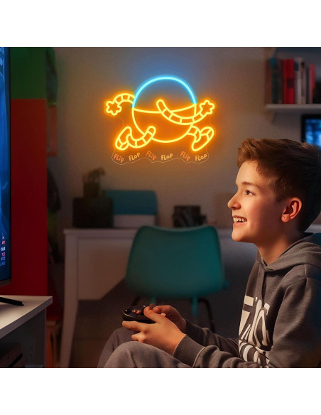 Luz de neón LED Dog Man 80-HD - Decoración de pared 35.6x28.4 cm