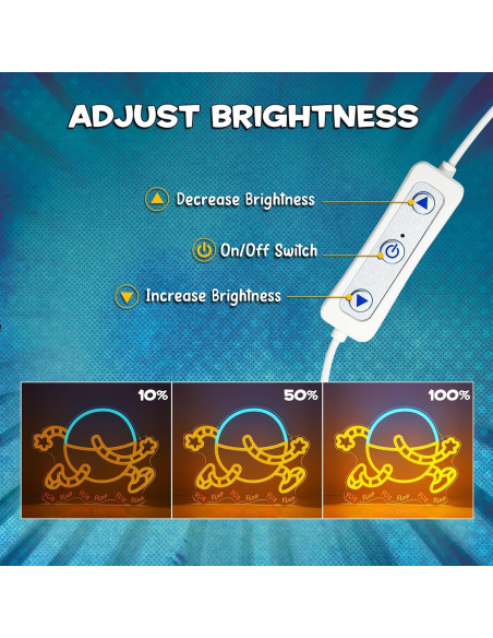 Luz de neón LED Dog Man 80-HD - Decoración de pared 35.6x28.4 cm