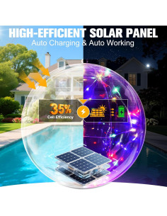 Luces Flotantes Solares Niceput 35 cm IP68 para Piscina 2