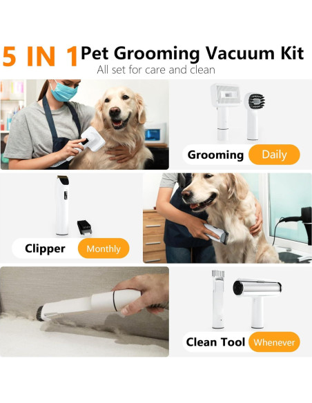 Aspiradora de Aseo para Perros FOTING 5 en 1 12000Pa