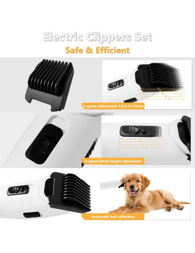 Aspiradora de Aseo para Perros FOTING 5 en 1 12000Pa