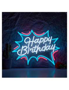 Letrero de Neón Feliz Cumpleaños LED NEONLAND 43x30.5cm