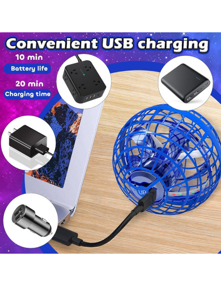 Bola Voladora Controlada por Mano Tikduck TSM006-B Azul