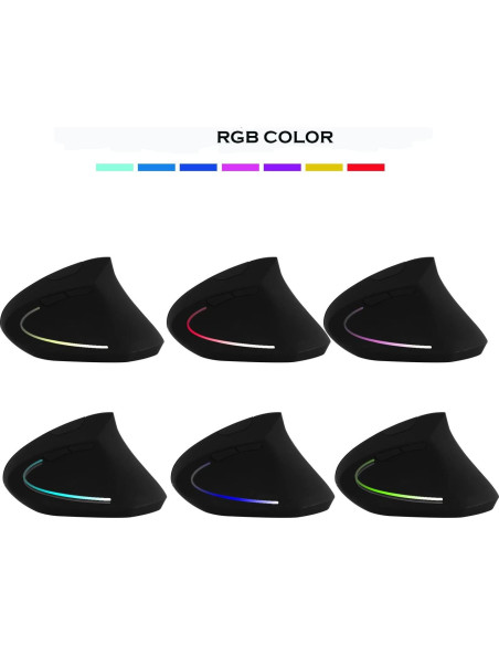 Ratón Vertical Inalámbrico Ergonómico XINGBAOKEJI Negro 2.4G