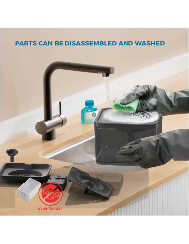 Fuente de Agua Inalámbrica para Gatos PAPIFEED 3L Negra