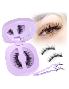 Pestañas Magnéticas Wiwoseo con Aplicador - Naturales y Reutilizables