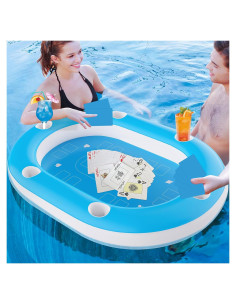 Mesa de Juego Inflable para Piscina Hawcay 1.31 kg Azul