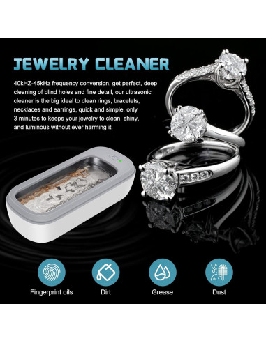 Limpiador Ultrasónico de Joyería KEYSKY 300ML - Limpieza Rápida