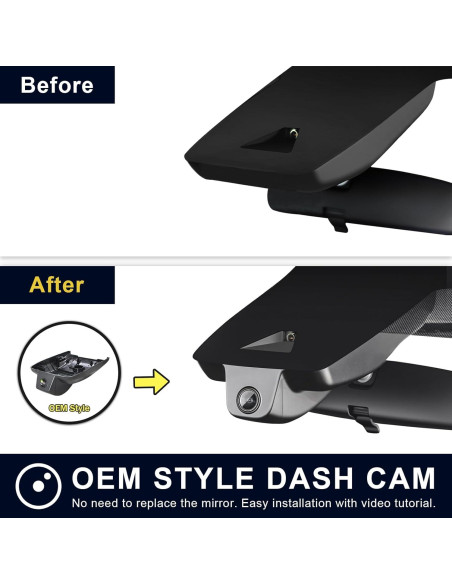 Cámara Dash 4K Mangoal para Toyota Camry 2021-2024, WiFi Cámara Dash 4K Mangoal para Toyota Camry 2021-2024, WiFi