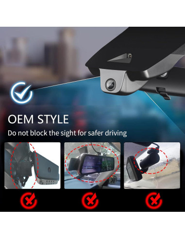 Cámara Dash 4K Mangoal para Toyota Camry 2021-2024, WiFi