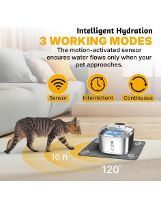 Fuente de Agua Inalámbrica PetFeeder Pro 3.2L Acero Inoxidable 2