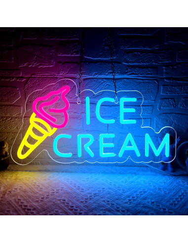 Letrero de Neón LED Helado Attneon 40.9x21.1 cm Decoración