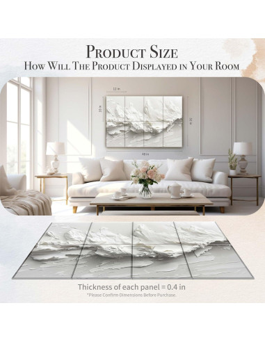 Paneles Acústicos Decorativos 121.92x81.28cm Tormenta Silenciosa