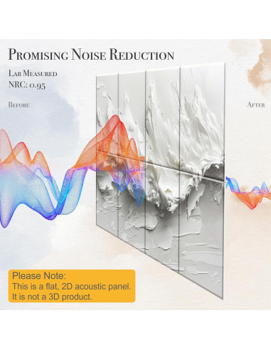 Paneles Acústicos Decorativos 121.92x81.28cm Tormenta Silenciosa