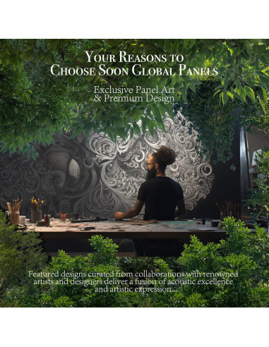 Paneles Acústicos Decorativos 121.92x81.28cm Tormenta Silenciosa