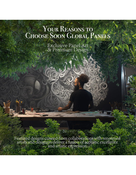 Paneles Acústicos Decorativos 121.92x81.28cm Tormenta Silenciosa