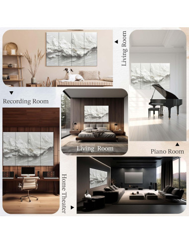 Paneles Acústicos Decorativos 121.92x81.28cm Tormenta Silenciosa