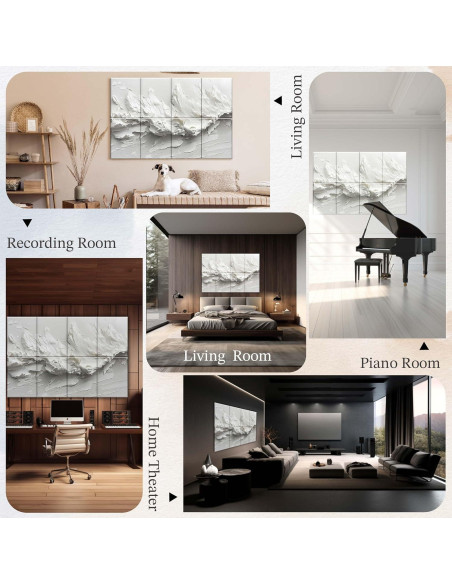 Paneles Acústicos Decorativos 121.92x81.28cm Tormenta Silenciosa