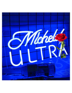 Luz de Neón LED Brineon Cerveza Azul 29x37 cm USB