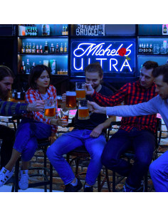 Luz de Neón LED Brineon Cerveza Azul 29x37 cm USB 2