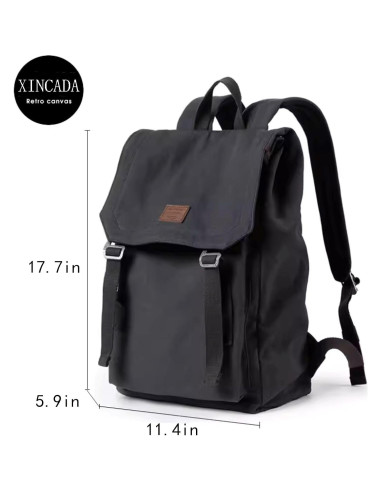 Mochila de Lona XINCADA 45x29x15cm para Laptop Unisex