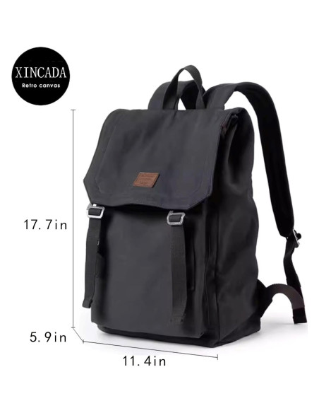 Mochila de Lona XINCADA 45x29x15cm para Laptop Unisex