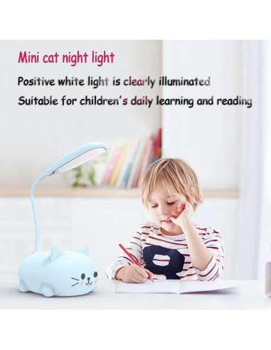 Lámpara de Escritorio LED Genyerl GY-Gato Plegable USB 3W
