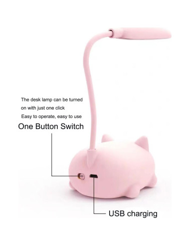 Lámpara de Escritorio LED Genyerl GY-Gato Plegable USB 3W