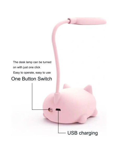 Lámpara de Escritorio LED Genyerl GY-Gato Plegable USB 3W