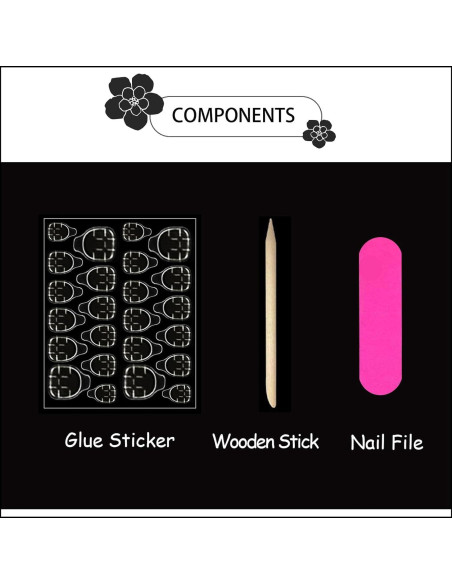 Uñas Postizas Cortas Almendra Rosadas CTTHNBD 24 Pcs