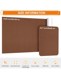 Cinta de Reparación de Cuero Cahomo 20x28 cm Autoadhesiva 2