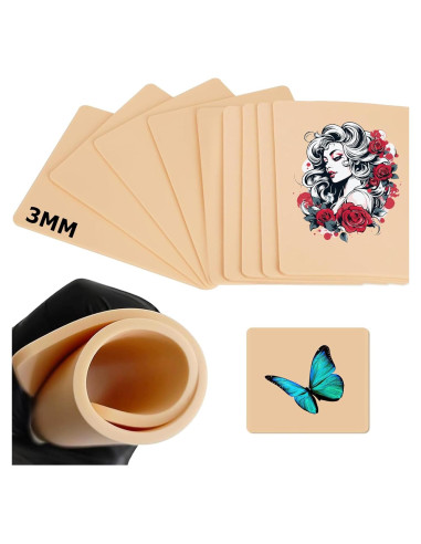 Piel de Tatuaje Práctica 3mm TONBAO - 10 Piezas 18.8x14.2 cm