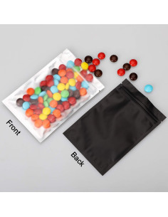 100 Bolsas Mylar Reutilizables 3x4" con Cierre de Cremallera 2